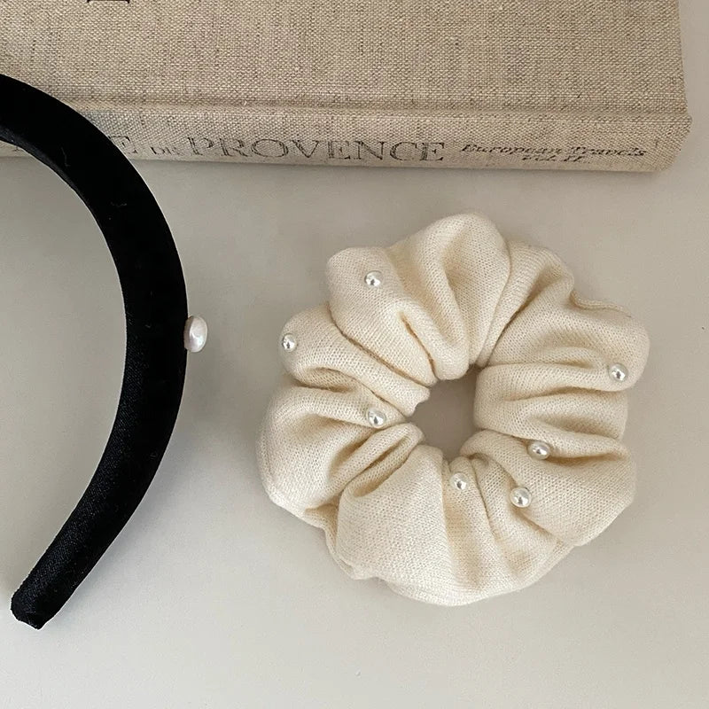 Fashion Solid Color Simple Minimalistic Scrunchies for Girls Sweet Elegant Hair Ties for Women Ladies Hair Accessories in Stock