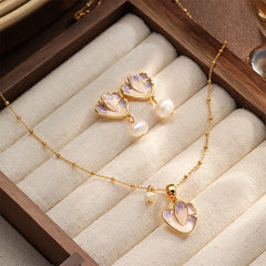 Fashion S925 Silver Freshwater Pearl Copper 18K Gold Plated Drop Earrings for Girls Sweet Jewelry for Women Ladies Wholesale