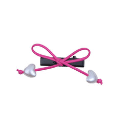 Classic Bowknot Heart Shaped Fabric Hair Clips for Baby Girls Cute Sweet Alligators Hair Accessories for Party Occasions