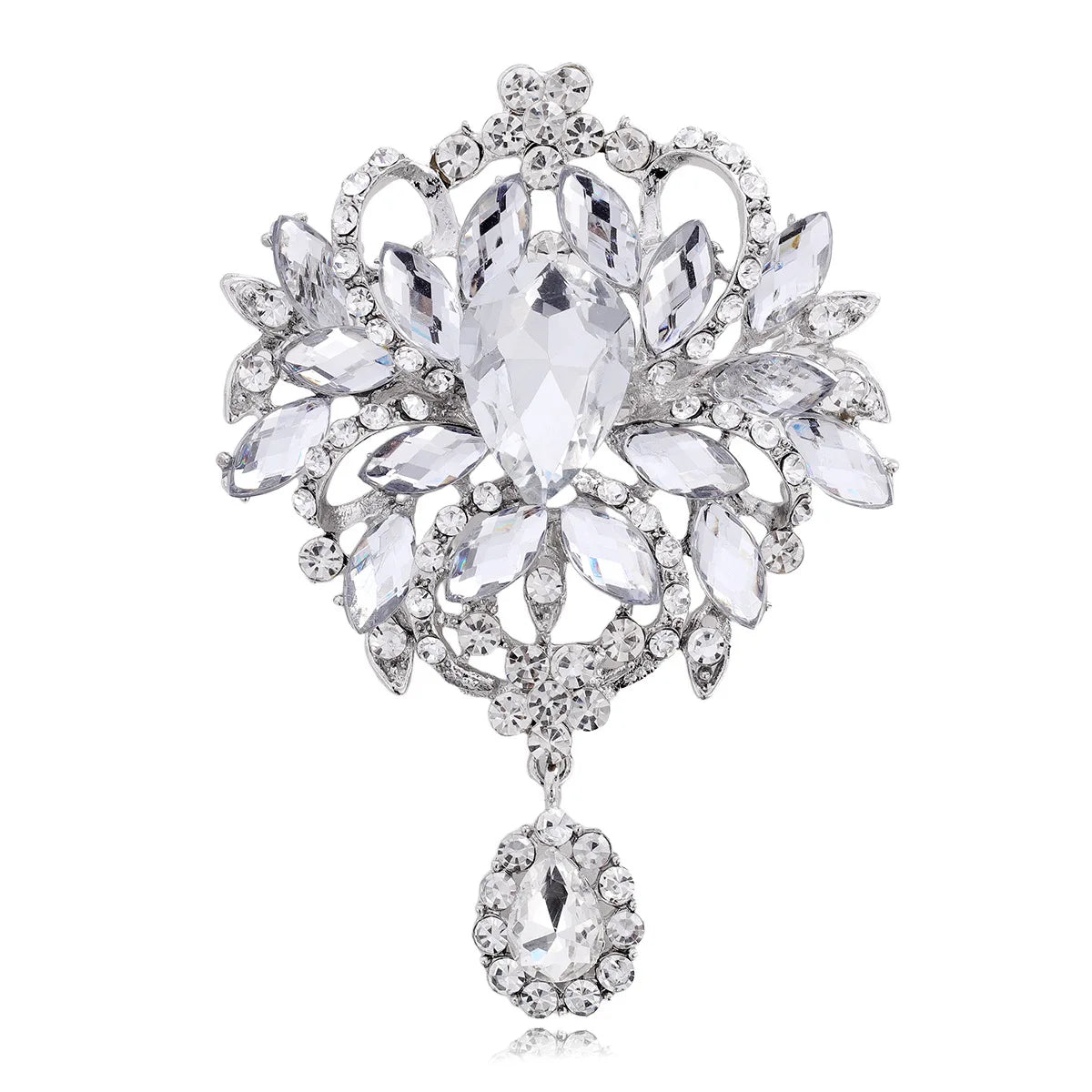 Fashion Glitter Sparking Rhinestone Dainty Brooches for Girls Elegant Stylish Pins Jewelry for Women Ladies Accessories Hot Sale