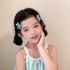 Minimalistic Glitter Star Hair Clips for Baby Girls Solid Color Snap Hair Accessories for Kids Made of Durable Alloy