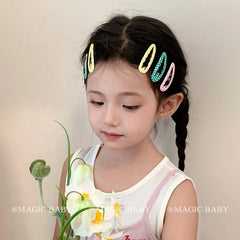 Cute Sweet Kawaii 5cm Hair Clips Baby Girls Simple Plaid Dot Fashion Minimalistic Snap Clips Kids Children Party Hair