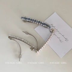 Chic Glitter Sparkle Alloy Hair Clips for Women and Girls Elegant Rhinestone Luxurious Barrette Trendy Party Hair Accessories
