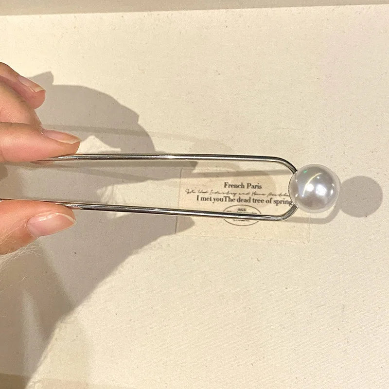 Female Hot Sale Simple Imitation Pearl Small Hair Fork Fashion Chic Elegant Customized Wholesale in Stock Causal Hair Accessory