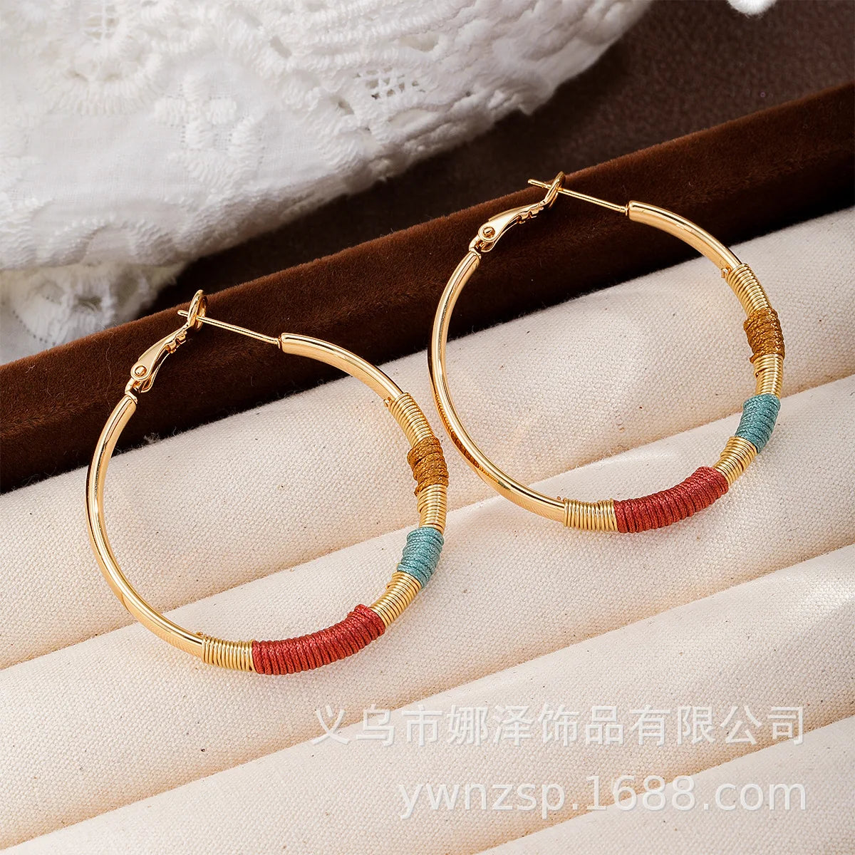 Fashion Vintage Copper 18K Gold Plated S925 Silver Hoop Earrings for Girls Trendy Stylish Jewelry for Women Ladies Wholesale