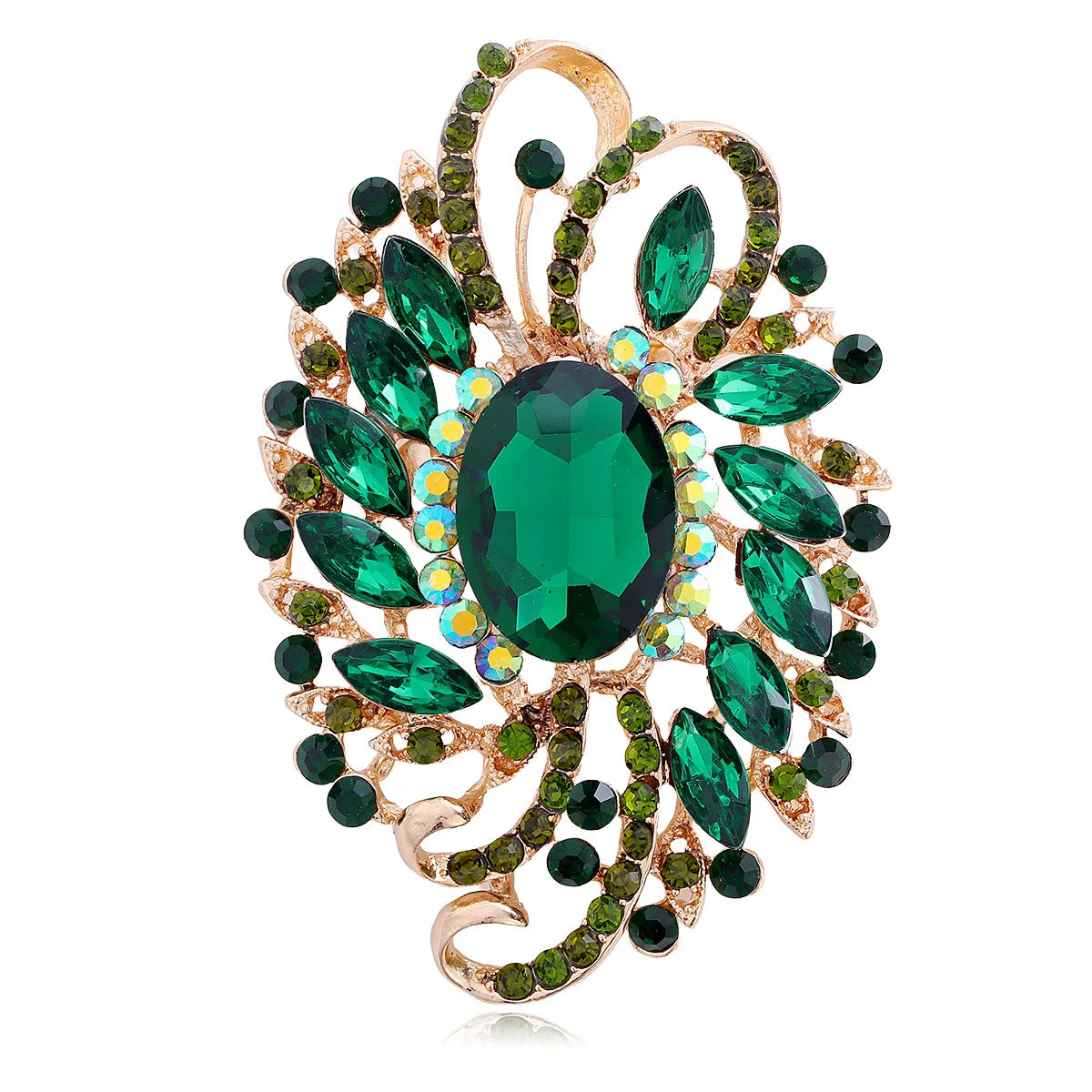 Fashion Rhinestone Glitter Sparking Dainty Brooches for Girls Glamorous Vintage Pins Jewelry for Women Ladies Accessories