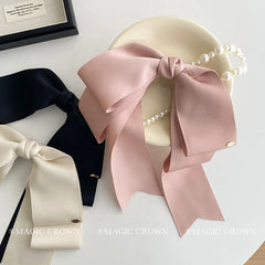 Elegant Princess Bridal Style Bowknot Hair Snap Clip Alloy Material for Party Women Ladies Sweet Exaggerated Hair Accessories