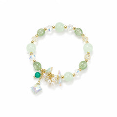 Women Green Pink Pearl Beads Bracelet Factory Price Low MOQ Fresh Charms in Stock Jewelry for Female Causal Daily Travelling