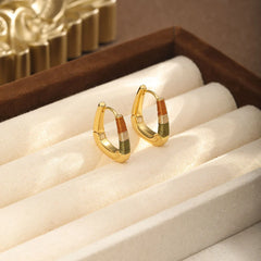 Fashion Simple Copper Minimalistic Hoop Earrings for Girls Trendy Jewelry for Women Ladies Wholesale China Manufacturer Bulk