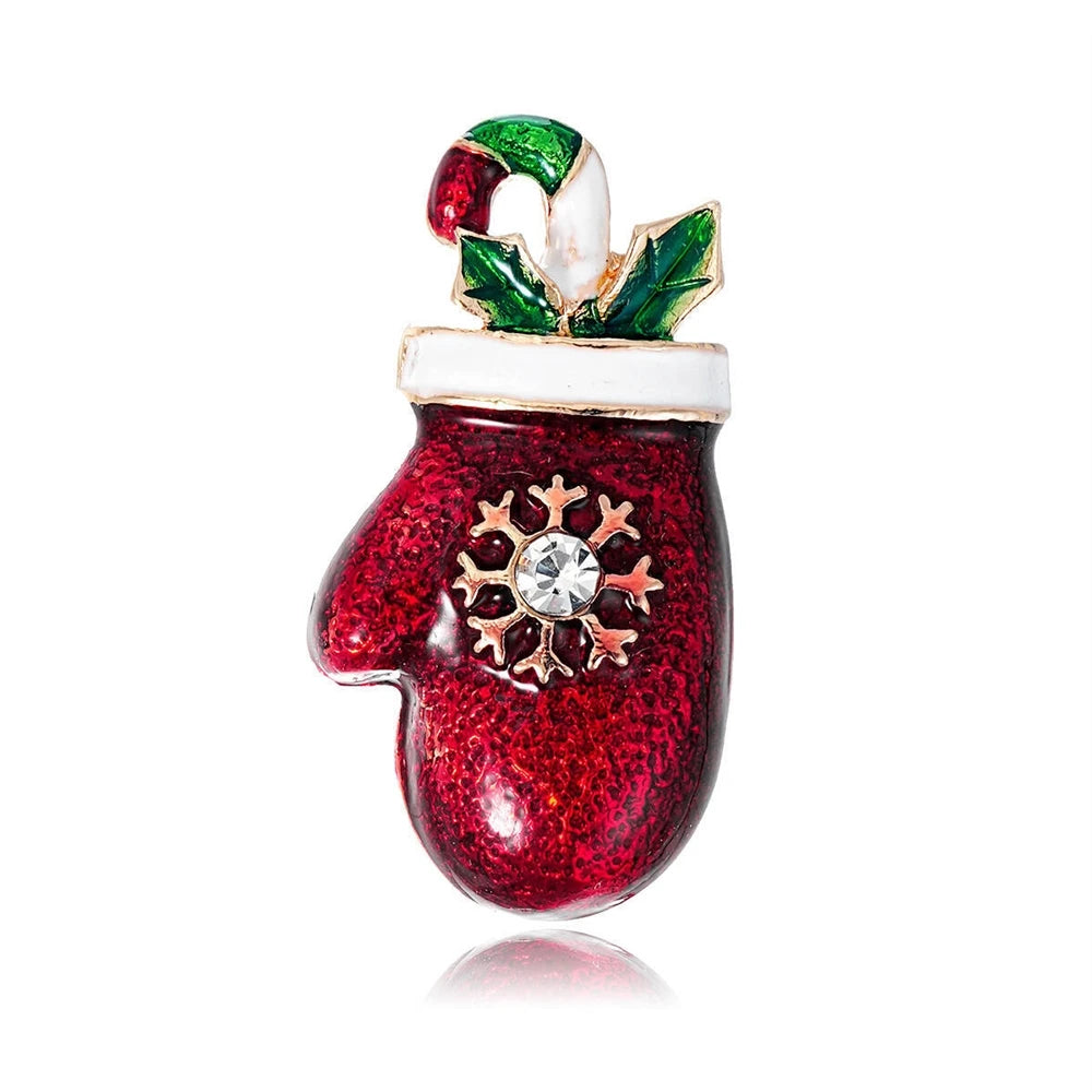 Fashion Cute Christmas Sweet Brooches for Girls Stylish Trendy Glamorous Pins Jewelry for Women Ladies Accessories Hot Sale