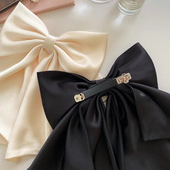 Classic Solid Color Bowknot Hair Clip for Girls Princess Style Large Exaggerated Barrettes for Women Ladies Hair Accessories