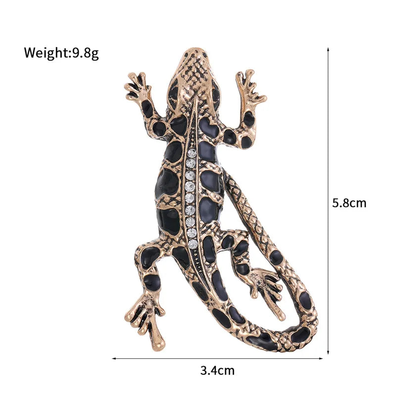 Fashion Lizard Elegant Cool Spicy Brooches for Girls Trendy Stylish Glamorous Animals Pins Jewelry for Women Ladies Accessories