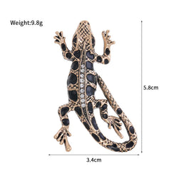 Fashion Lizard Elegant Cool Spicy Brooches for Girls Trendy Stylish Glamorous Animals Pins Jewelry for Women Ladies Accessories