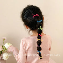 Mini Cute Bowknot Sweet Scrunchies for Baby Girls Fashion Simple Hair Band for Kids Children Hair Accessories in Stock Chic