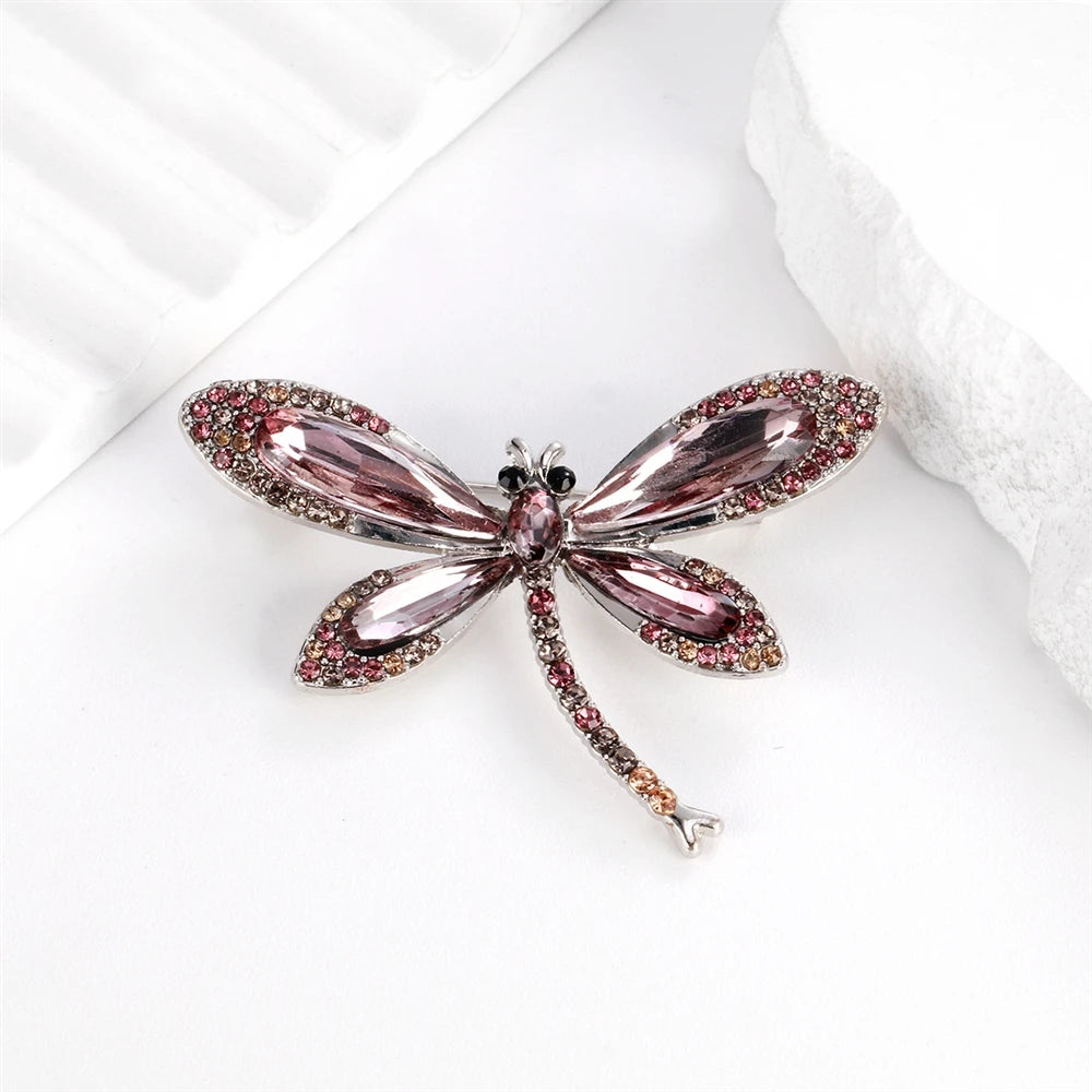 Fashion Sweet Cute Animals Dragonfly Brooches for Girls Stylish Glamorous Pins Jewelry for Women Ladies Accessories Wholesale