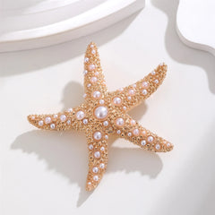 Fashion Sweet Starfish Sweet Trendy Brooches for Girls Glamorous Hot Sale Cute Pins Jewelry for Women Ladies Accessories Chic