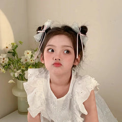 Classic Simple Minimalistic Bowknot Scrunchies for Baby Girls High Elastic Sweet Cute Hair Ties for Kids Child Hair Accessories