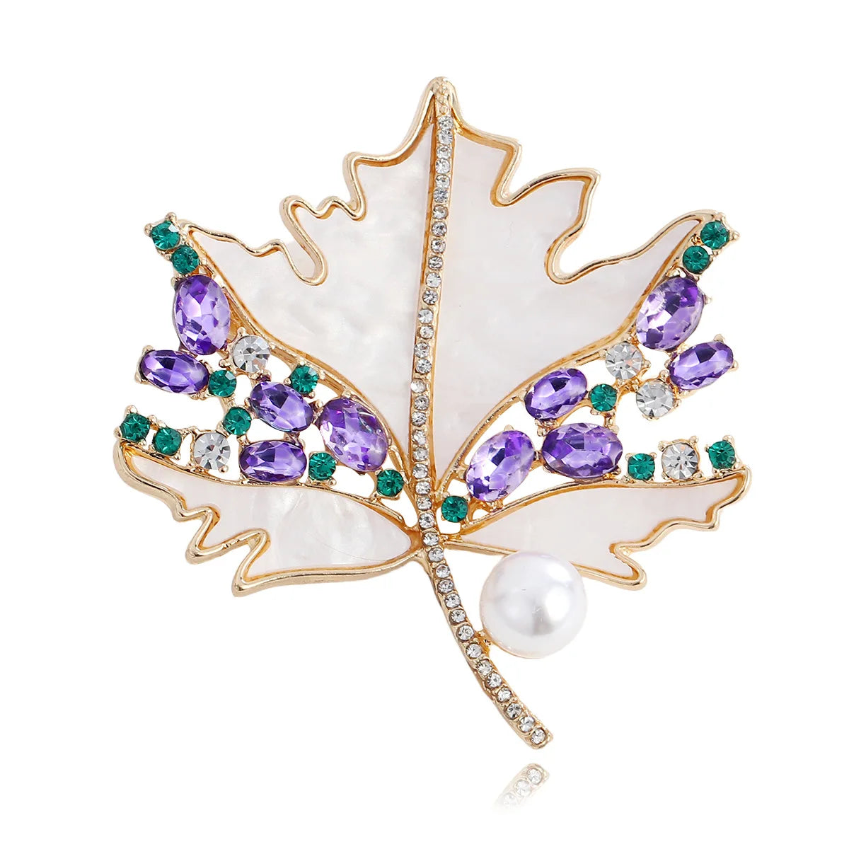 Fashion Leafs Maple Sweet Elegant Brooches for Girls Trendy Stylish Jewelry for Women Ladies Accessories Wholesale New Design