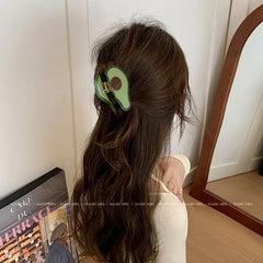 Cute Sweet Fruit Shaped Hair Claw Clips for Girls Kids Fashion Kawaii Apple Haarspange for Women Ladies Hair Accessories Acetate