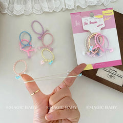 Kids Multicolor Minimalistic Durable Elastic Thick Thin Hair Scrunchies Fashion Classic Sweet in Stock Hair Ties Accessories