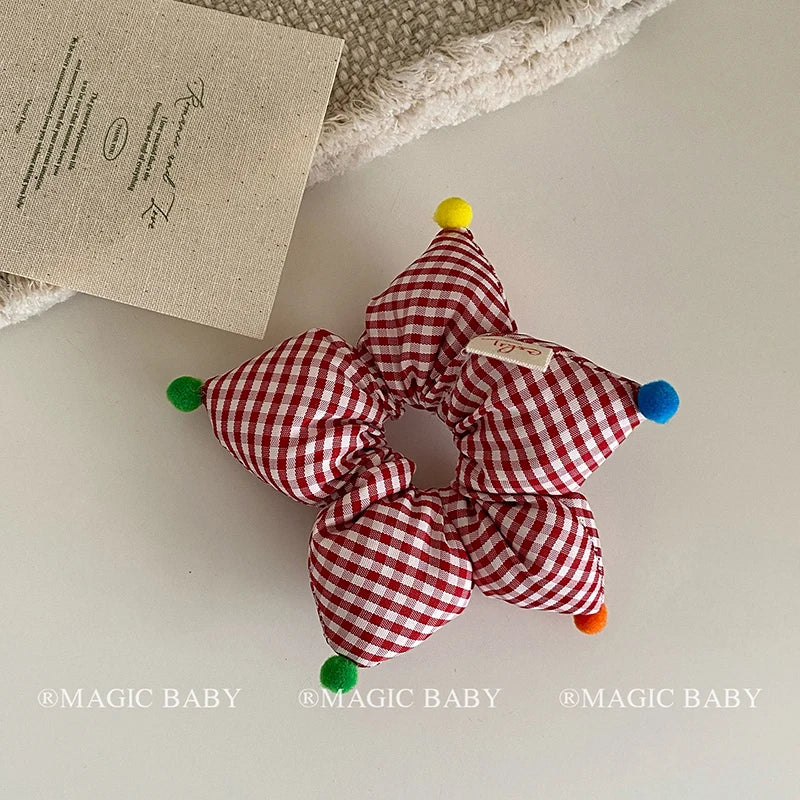 Fashion Star Leopard Polka Dot Scrunchies for Baby Girls Colorful Hair Ties for Kids Children Hair Accessories Chinese Supplier