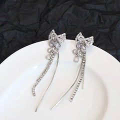 Women Hot Sale Butterfly Flower Decorative Drop Earring Fashion Elegant Graceful Dainty Wholesale Jewelry Accessories for Causal