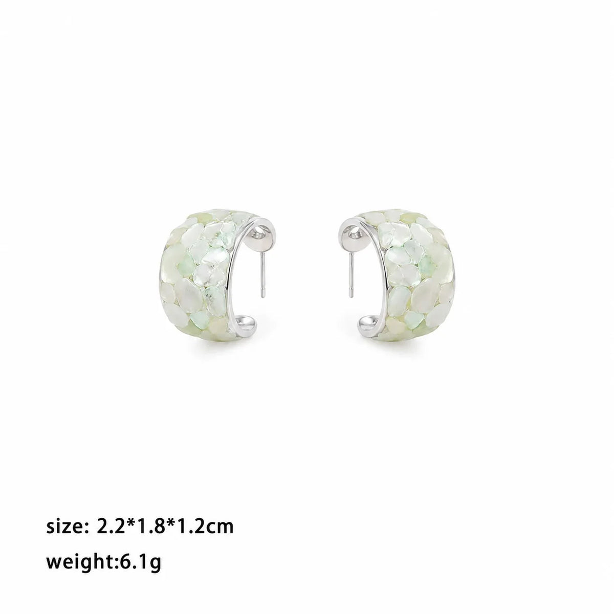 Fashion S925 Silver  Crushed Shell Classic Hoop Earrings for Girls Sweet Jewelry for Women Ladies Wholesale China Manufacturer