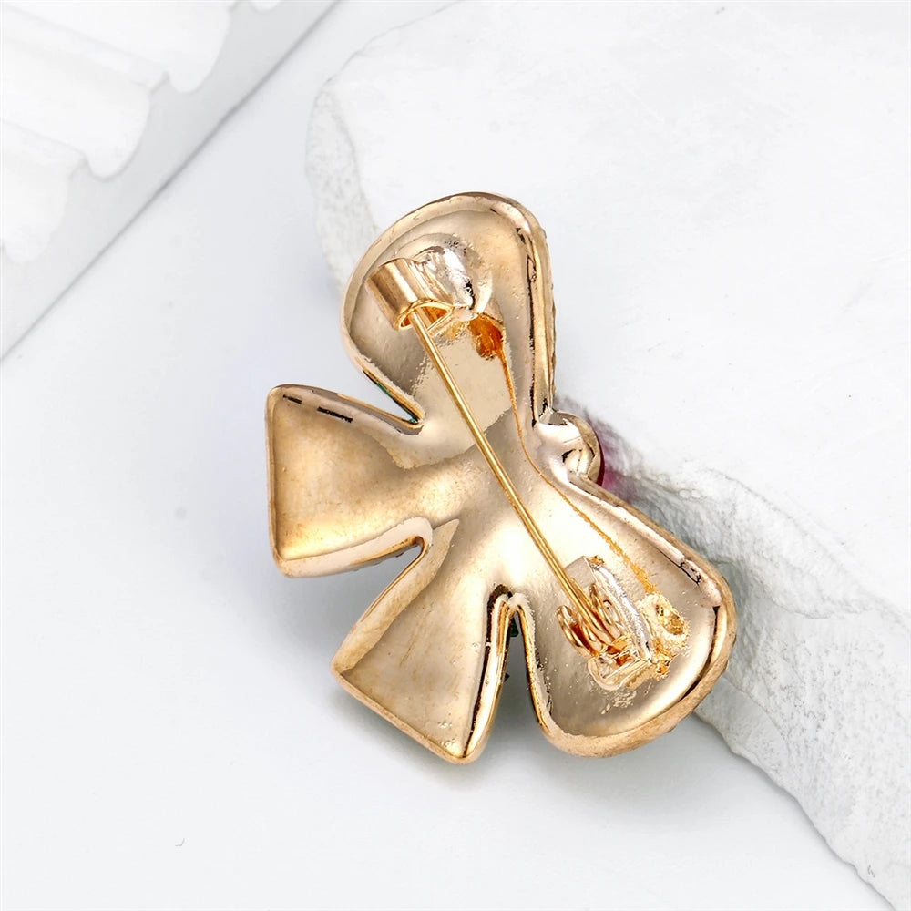 Fashion Glitter Classic Bowknot Sweet Brooches for Girls Trendy Elegant Dainty Pins Jewelry for Women Ladies Accessories Luxury