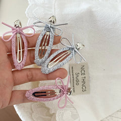Solid Color Simple Bowknot Hair Clips for Baby Girls Fashion Chic Snap Clips for Kids Children Teens Hair Accessories in Stock