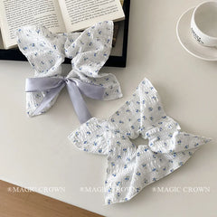 Women's Elegant Trendy Hair Ties High Elastic Fabric Butterfly Scrunchy Daily Use Hair Ornaments with Sweet Style