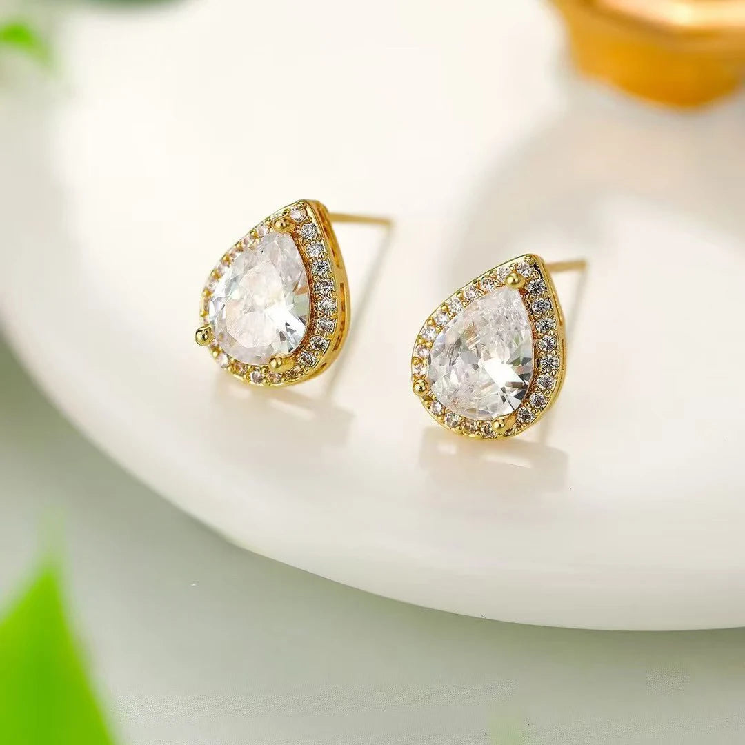 Girly Aesthetic Hot Sale New Design Bow Irregular Shape Small Mini Stud Earring Fashion Sparking Bulk Daily Jewelry Accessories