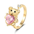 The opening is adjustable. / Gold