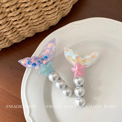 Lustrous Glitter Sparkle Imitation Pearl Hair Clips for Baby Girls Princess Star Alligator for Kids Children Hair Accessories