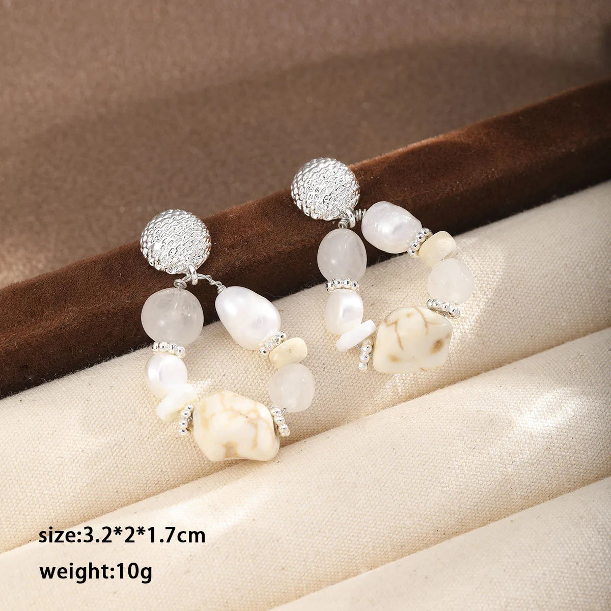 Fashion Natural Stone Freshwater Pearl Shell Drop Earrings for Girls Sweet Jewelry for Women Ladies Wholesale China Manufacturer