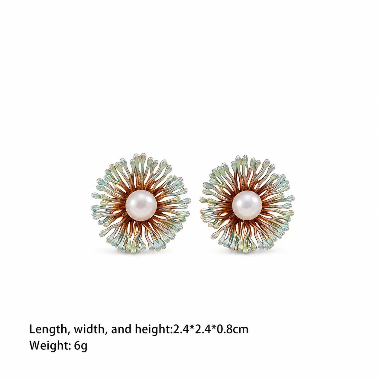 Fashion Freshwater Pearl S925 Silver Stud Earrings for Girls Copper 18K Gold Plated Jewelry for Women Ladies Wholesale Bulk