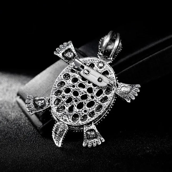 Fashion Glitter Sparking Lustrous Elegant Animals Tortoise Brooches for Girls Sweet Trendy Jewelry for Women Ladies Accessory