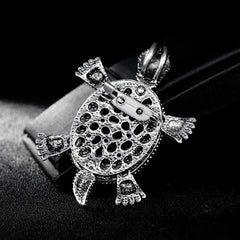 Fashion Glitter Sparking Lustrous Elegant Animals Tortoise Brooches for Girls Sweet Trendy Jewelry for Women Ladies Accessory