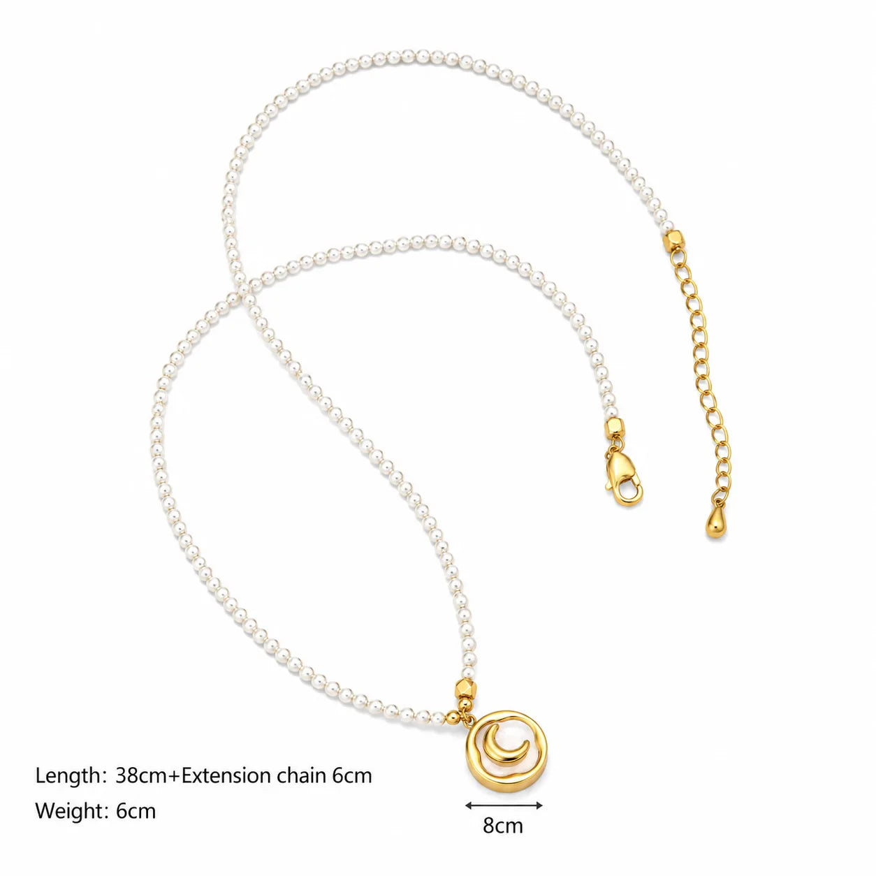 Fashion Elegant French Style Pearl Necklaces for Girls Copper 18K Gold Plated Jewelry for Women Ladies Wholesale China Supplier