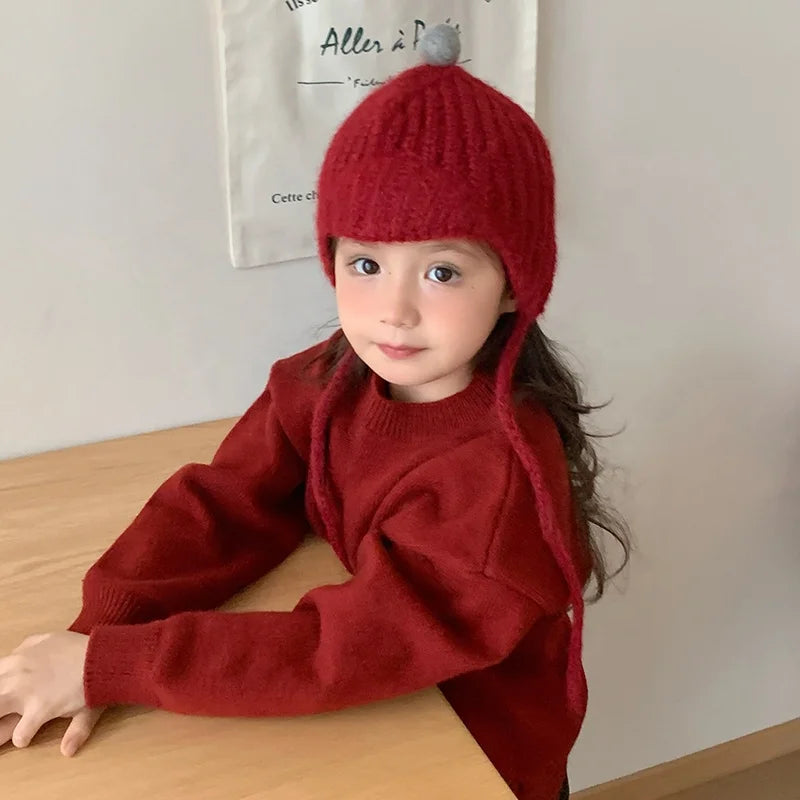 Solid Color Festival Fashion Gloves Hair Band for Baby Girls Cute Sweet Head Band Hat for Kids Children Hair Accessories Chic