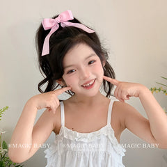 Girly Aesthetic Solid Color Pink Medium Alligator Clips Beauty Fashion Sweet in Stock Hairpins Accessories for Kids Children Use