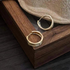 Simple Minimalistic Classic Fashion Hoop Earrings for Girls Elegant Art Deco Sweet Jewelry for Women Lady Accessories Wholesale