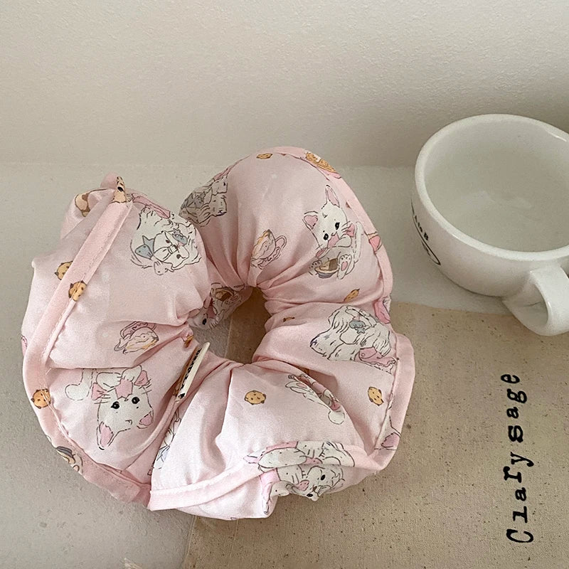 Fashion Sweet Soft Cute Scrunchies for Girls Trendy Elegant Animals Hair Ties for Women Ladies Hair Accessories in Stock Chic