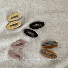Elegant Cute Sweet Acetate Hair Clips for Girls Women Simple Minimalistic Alligators Hair Accessories Fashionable Trendy Carton