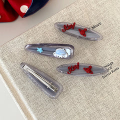 Cute Sweet Animals Peppy Dog Cartoon Hair Clips for Girls Fashion Trendy Letter Alligators for Women Ladies Hair Accessories