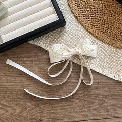 Hot Sale Stain Fabric Bowknot Ribbon Alligator Clips Elegant Fashion Wholesale in Stock Hair Claws Accessories for Women Daily