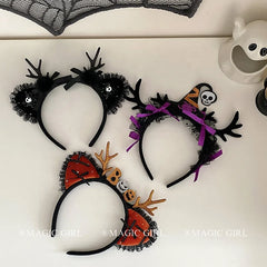 Women 2025 Hot Sale Halloween Decorations Hairbands Trendy Funny Customized Wholesale in Stock Headbands Accessory for Female