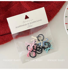 Mini Cute Bowknot Sweet Scrunchies for Baby Girls Fashion Simple Hair Band for Kids Children Hair Accessories in Stock Chic