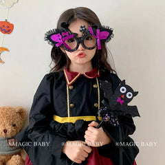 Halloween Magic Wand Spider Ghost Pumpkin Bat Rose Gothic Style Party Accessory for Kids Girls Spell Casting Cosplay for Child