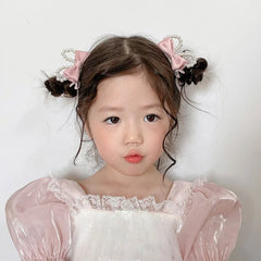 Chic Trendy Kawaii Hair Accessories for Kids Fashionable Sweet Cute Bowknot Imitation Pearl Alloy Chic for Baby Girls Alligators