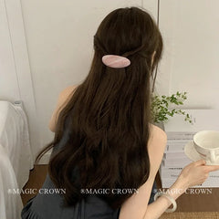 Women's Elegant Vintage French Acetate Hair Snap Clips Simple Fashion Hairpins Claws for Daily Use and Party Accessory